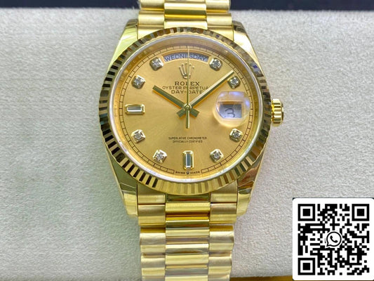 Rolex Day Date M128238-0008 1:1 Meilleure édition EW Factory Cadran Champagne Suisse ETA3255