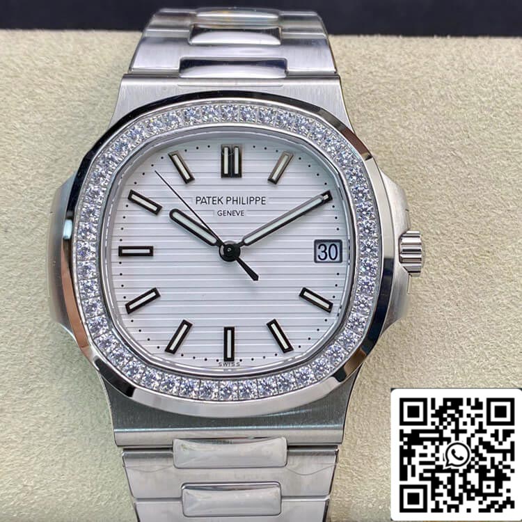 Patek Philippe Nautilus 5713/1G-010 1:1 Meilleure édition PPF Factory V4 Cadran blanc Suisse ETA324