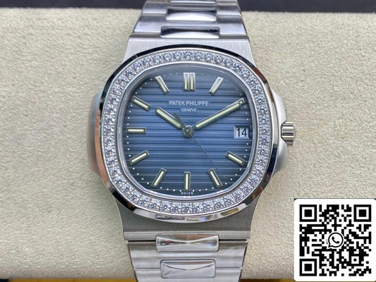 Patek Philippe Nautilus 5713/1G-010 1:1 Meilleure édition PPF Factory V4 Cadran bleu Suisse ETA324