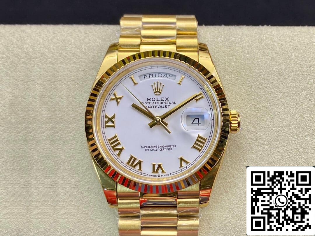 Rolex Day Date M128238 1:1 Meilleure édition EW Factory Échelle romaine Suisse ETA3255