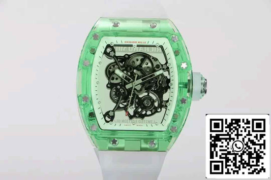 Réplique Richard Mille RM055 Meilleure édition 1: 1 RM Factory Cadran squelette vert