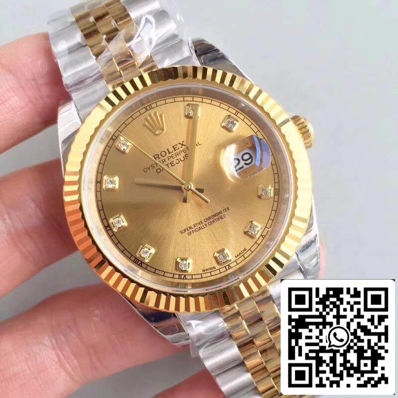 Rolex Datejust II M126333-0012 EW Factory 1:1 Meilleure édition suisse ETA3255 Bracelet en acier inoxydable 410L et or jaune 18 carats