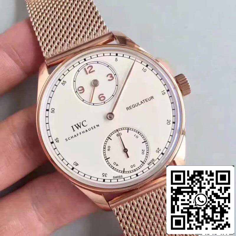 IWC Portugués IW544402 YL Factory 1:1 Mejor Edición Suizo ETA98245 Esfera Blanca