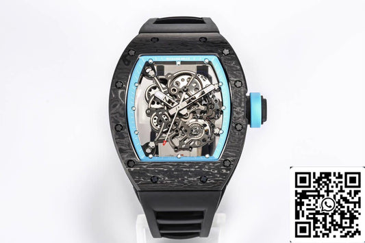 Richard Mille RM055 NTPT 1:1 Meilleure édition BBR Factory Bracelet en caoutchouc noir