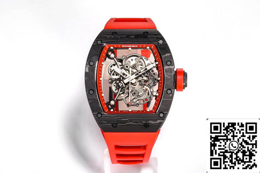 Richard Mille RM055 NTPT 1:1 Meilleure édition BBR Factory Bracelet rouge en fibre de carbone