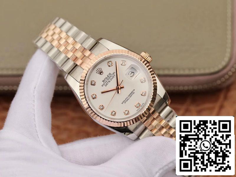 Rolex Datejust 36 mm en acier inoxydable bicolore GM Factory 1: 1 Meilleure édition suisse enveloppée d'or 18 carats ETA3135