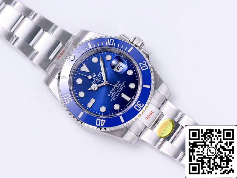 Rolex Submariner 116619LB-97209 1:1 Mejor Edición Noob Factory V12 Esfera Azul Movimiento Suizo