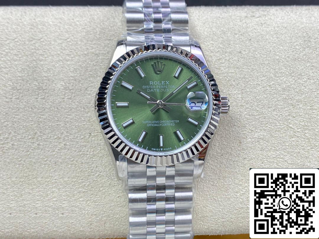 Rolex Datejust M278274-0018 31MM 1:1 Melhor Edição EW Factory Mostrador Verde