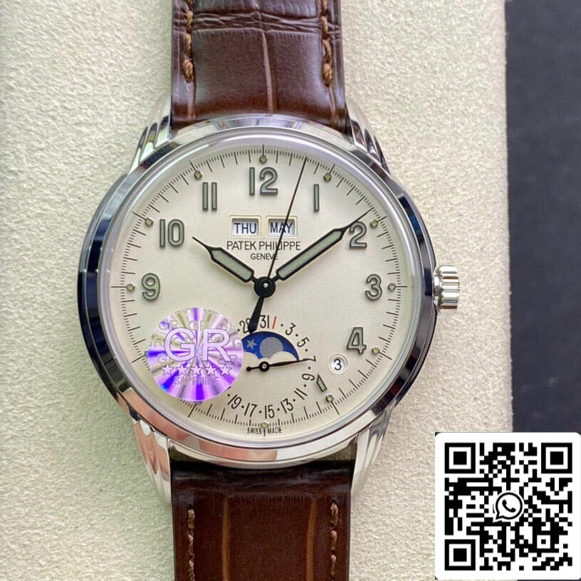 Patek Philippe Complicações 5320G-001 1:1 Melhor Edição GR Factory Mostrador branco leitoso