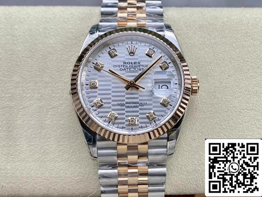 Rolex Datejust M126231-0039 36MM 1:1 Melhor Edição VS Mostrador Prateado de Fábrica