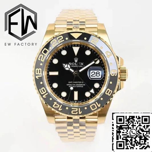 Rolex GMT Master II M126718grnr-0001 1:1 Melhor Edição EW Factory Mostrador Preto