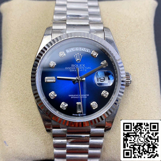 Rolex Day Date M128239-0023 1:1 Meilleure édition EW Factory Cadran bleu dégradé