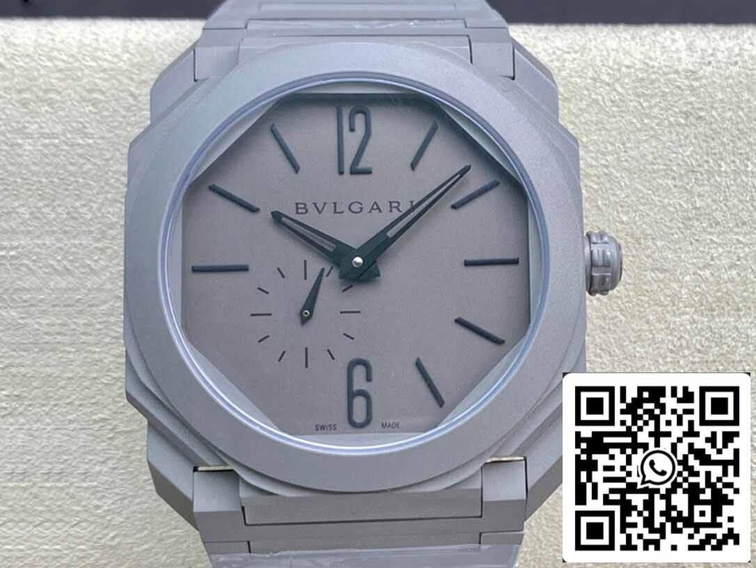 Bvlgari Octo Finissimo 102713 BGO40C14TTXTAUTO 1:1 Meilleure édition BV Factory Cadran gris argenté