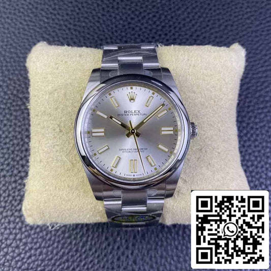 Rolex Oyster Perpetual M124300-0001 41MM 1:1 Melhor Edição Clean Factory Mostrador prateado