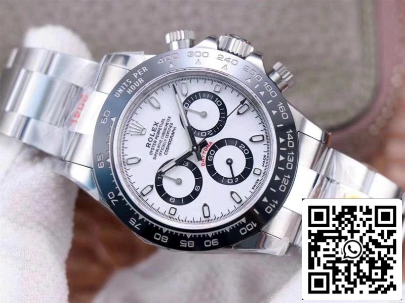 Rolex Cosmograph Daytona M116500LN-0001 1:1 Meilleure édition Noob Factory Cadran blanc Suisse ETA4130