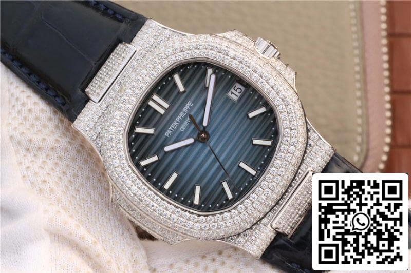 Patek Philippe Nautilus 5719/1G-001 KM Factory 1:1 Meilleure édition suisse ETA324 Cadran bleu