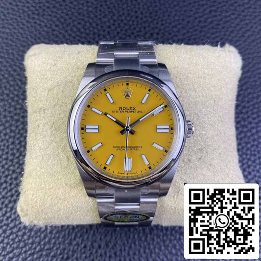 Rolex Oyster Perpetual M124300-0004 41MM 1:1 Melhor Edição Clean Factory Mostrador Amarelo