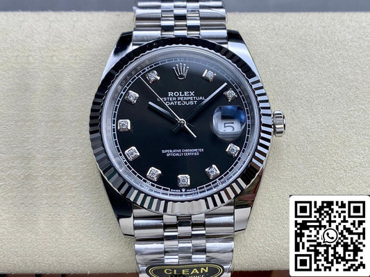 Rolex Datejust M126334-0012 1:1 Best Edition Clean Factory schwarzes Zifferblatt