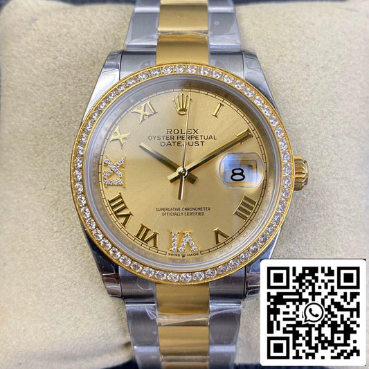 Rolex Datejust 126283 1:1 Meilleure édition EW Factory Or jaune