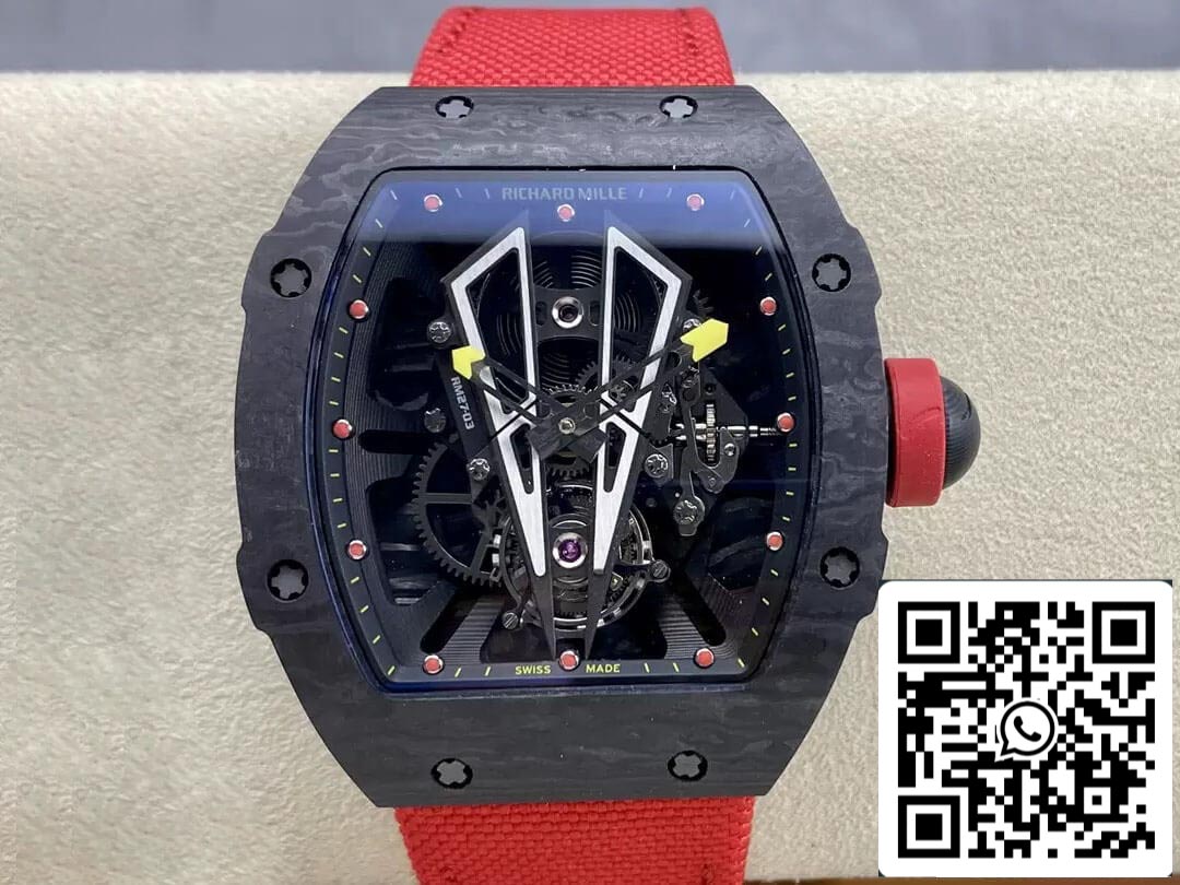 Richard Mille RM27-03 Tourbillon 1:1 Meilleure édition BBR Factory Boîtier en fibre de carbone noir