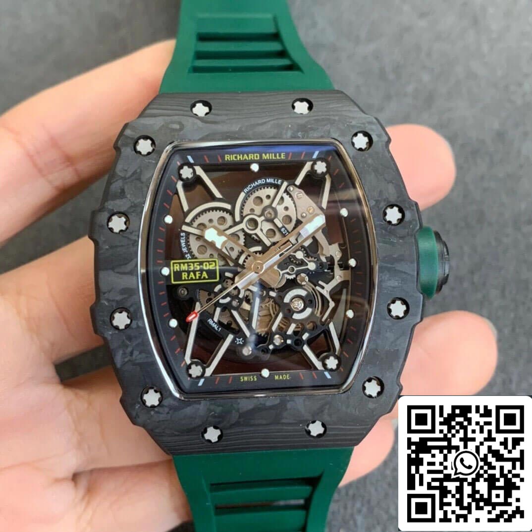 Richard Mille RM035-02 1:1 Meilleure édition KV Factory V3 Bracelet vert