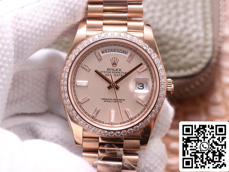 Rolex Day Date M228345RBR-0007 1:1 Meilleure édition EW Factory Or rose