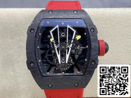 Richard Mille RM27-03 Rafael Nadal Tourbillon 1:1 Melhor Edição RM Factory Correia Vermelha