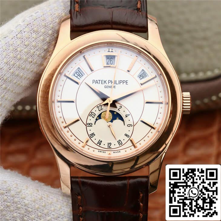 Patek Philippe Complicações 5205R-001 1:1 Melhor Edição KM Factory Mostrador Branco Leitoso