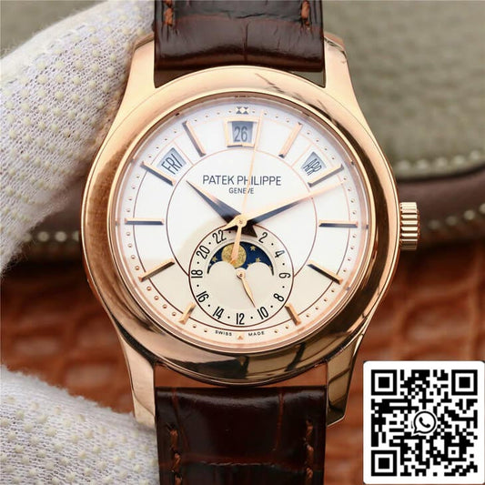 Patek Philippe Complicações 5205R-001 1:1 Melhor Edição KM Factory Mostrador Branco Leitoso