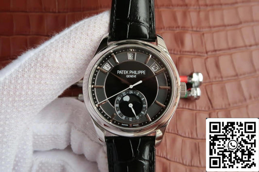 Patek Philippe Complicações 5205R-001 1:1 Melhor Edição Correia de Couro de Fábrica KM