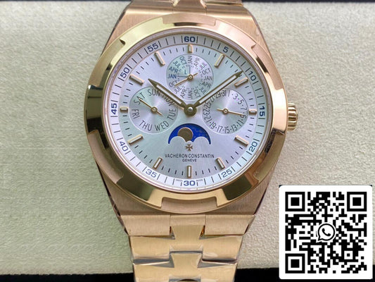 Vacheron Constantin Overseas 4300V/120R-B064 1:1 Melhor Edição 8F Fábrica Mostrador Branco Prateado