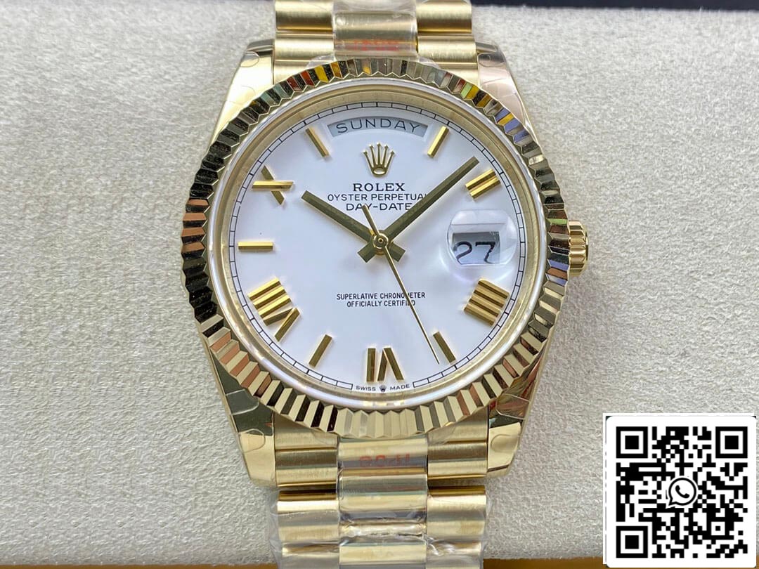 Rolex Day Date M228238-0042 1:1 Meilleure édition EW Factory Cadran blanc