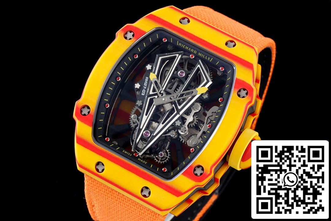 Richard Mille RM27-03 Rafael Nadal Tourbillon 1:1 Meilleure édition RM Factory Fabric Bracelet Orange