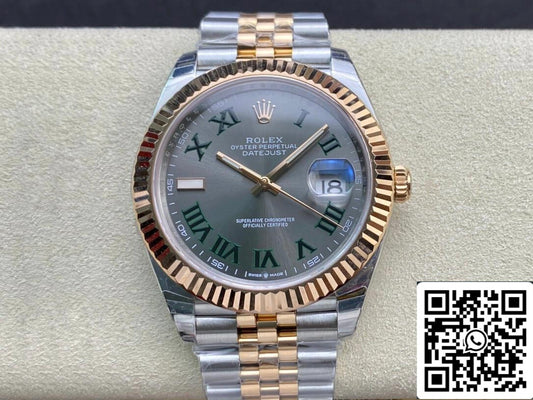 Rolex Datejust M126331-0016 1:1 Melhor Edição EW Factory Mostrador Verde