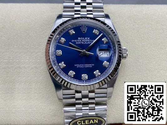 Rolex Datejust M126234-0037 36MM 1:1 Meilleure édition Cadran diamant Clean Factory