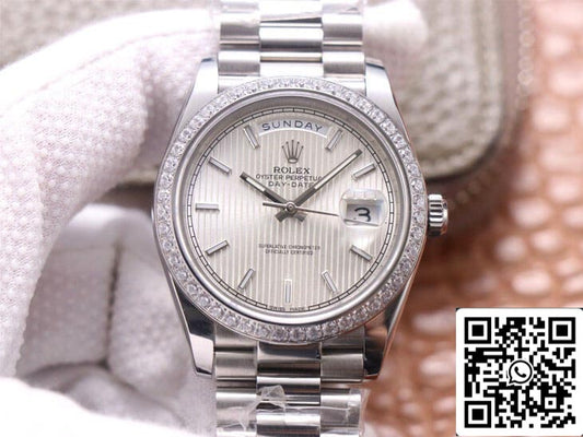 Rolex Day Date M228349RBR-0007 1:1 Meilleure édition EW Factory Or blanc 18 carats