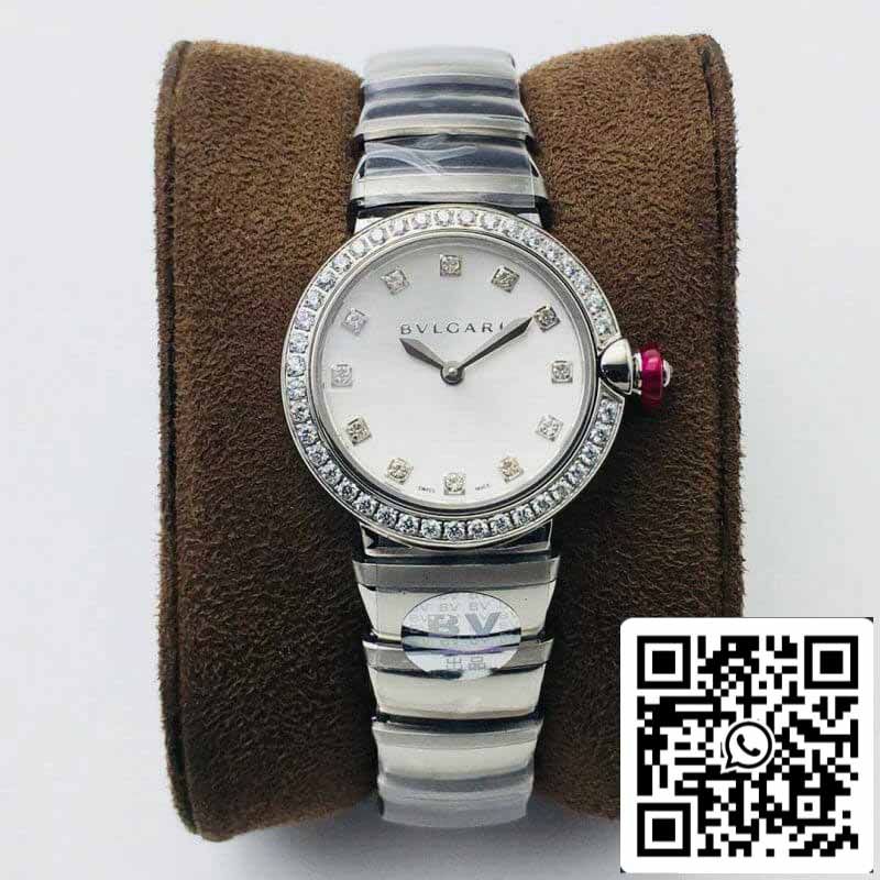 Bvlgari LVCEA 1:1 Best Edition BV Factory Cadran blanc serti de diamants