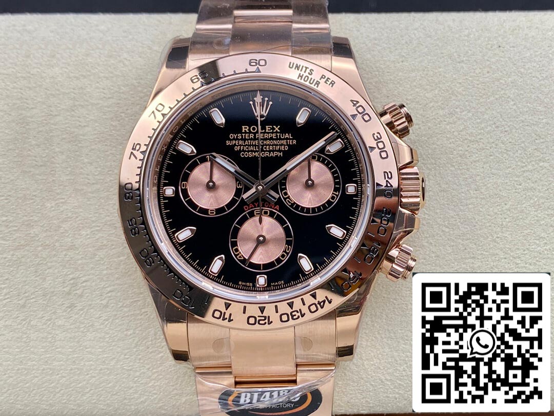 Rolex Daytona M116505-0008 1:1 Best Edition BT Factory schwarzes Zifferblatt