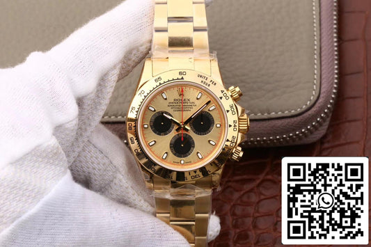 Rolex Daytona 116508 1:1 Best Edition JH Factory cronografo nero in oro giallo