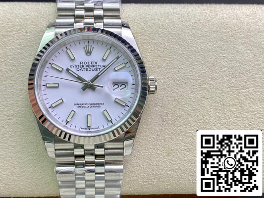 Rolex Datejust 36MM 1:1 Meilleure édition EW Factory Cadran blanc