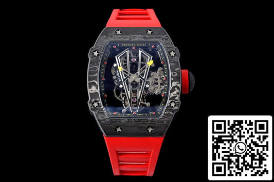 Richard Mille RM27-03 Rafael Nadal Tourbillon 1:1 Best Edition RM Factory pulseira de borracha vermelha