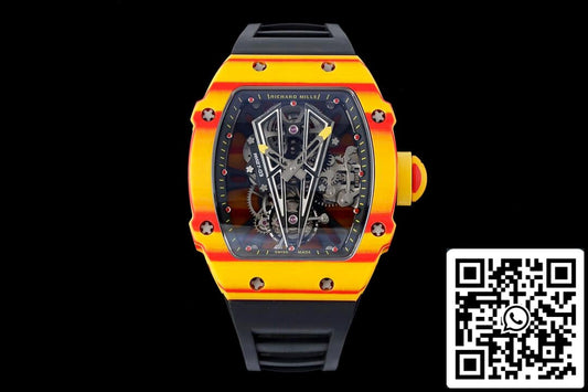 Richard Mille RM27-03 Rafael Nadal Tourbillon 1:1 Melhor Edição RM Factory Pulseira de borracha