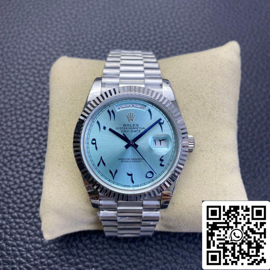 Rolex Day Date 1:1 Best Edition BP Factory Middle East Custom Ice Blue Dial