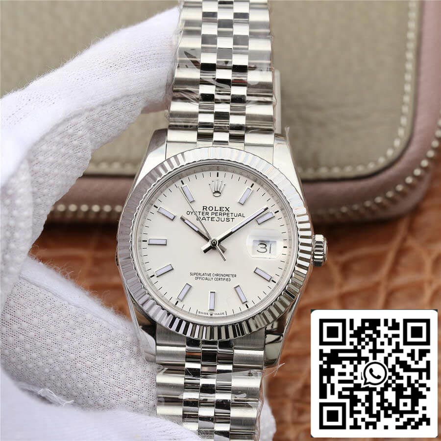 Rolex Datejust 36MM 1:1 Meilleure édition GM Factory Cadran blanc