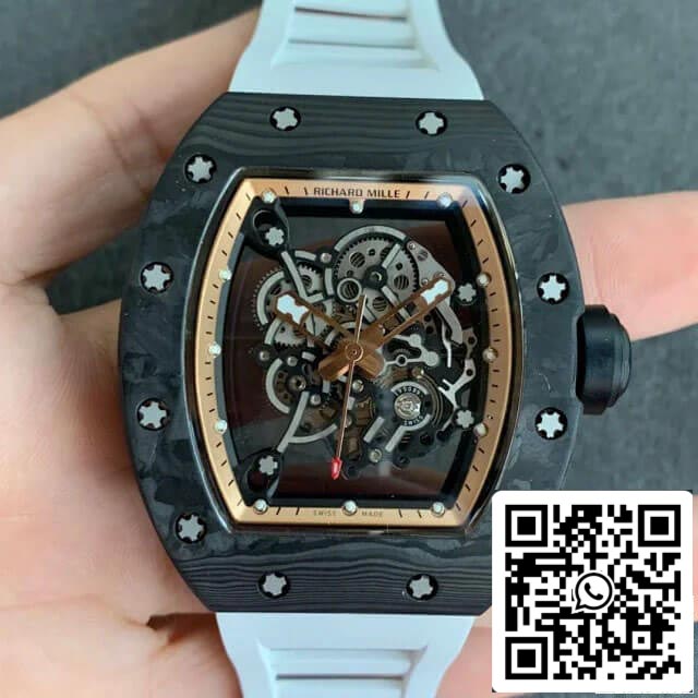 Richard Mille RM055 1:1 Melhor Edição KV Factory V2 Skeleton Dial