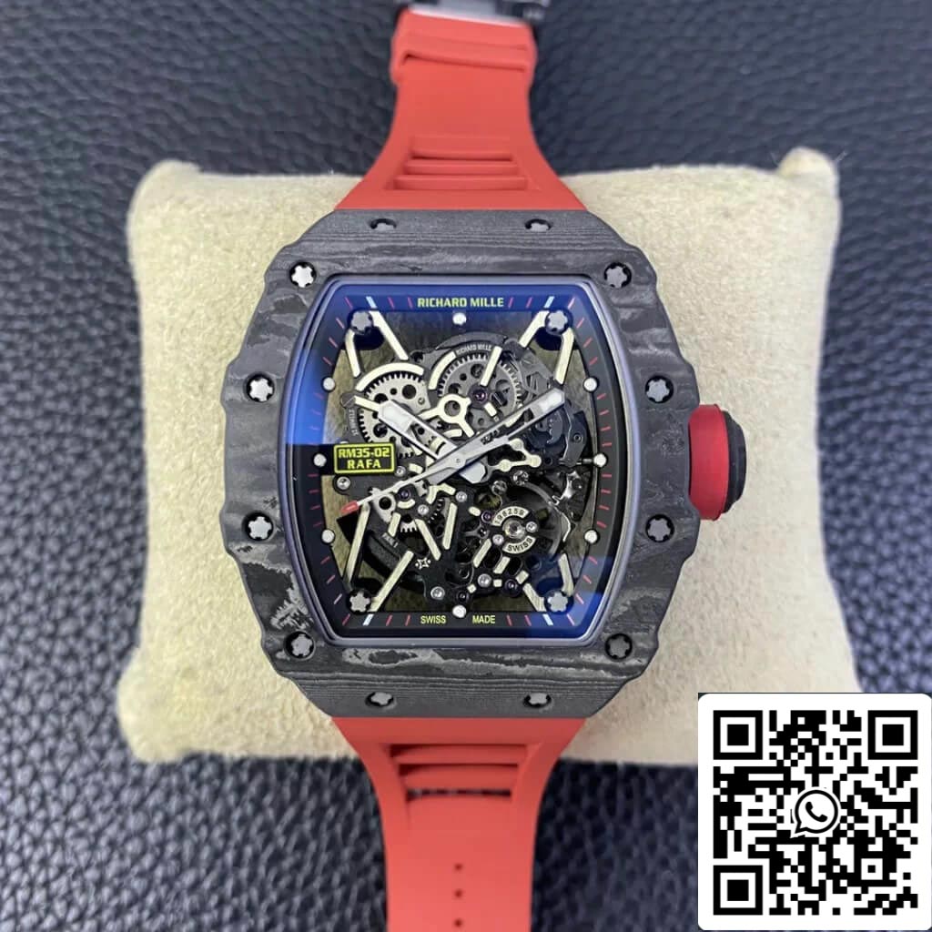 Richard Mille RM35-02 1:1 Meilleure édition T+ Factory Cadran squelette en fibre de carbone