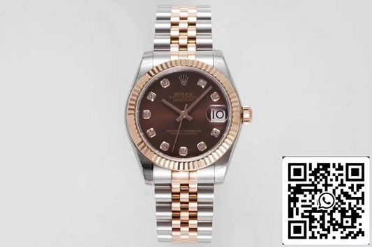 Rolex Datejust m278271-0028 1:1 Meilleure édition GS Factory Cadran marron