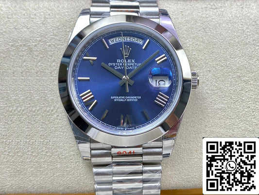 Rolex Day Date M228206-0015 1:1 Meilleure édition EW Factory Cadran bleu