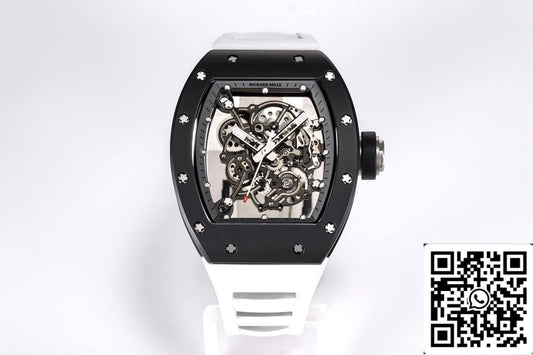 Richard Mille RM-055 1:1 Meilleure édition BBR Factory Boîtier en céramique noire