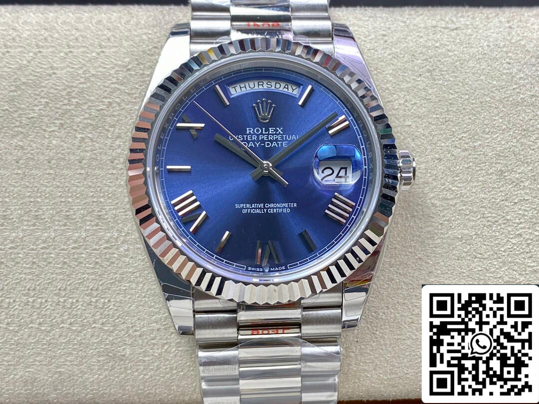 Rolex Day Date M228236-0007 1:1 Meilleure édition EW Factory Cadran bleu